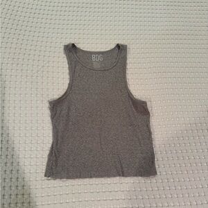 BDG Gray Ribbed Tank Top